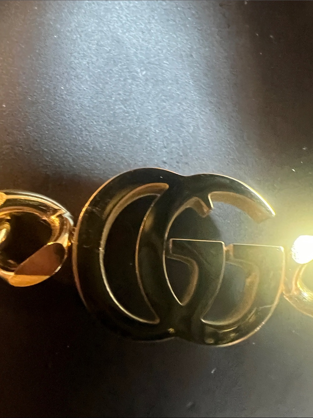 Gold-Tone Double G Cuban Link Necklace - Picture 5 of 8